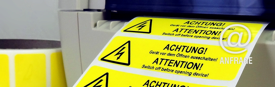 Etikettendrucker-Anfrageformular für Typenschild-Drucksysteme