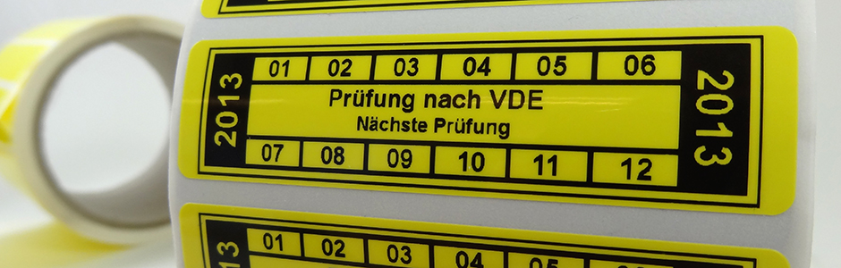 Typenschildfolie gelb Gelbe Typenschild-Etiketten